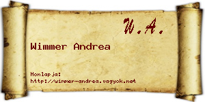 Wimmer Andrea névjegykártya