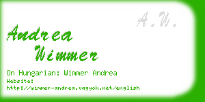 andrea wimmer business card